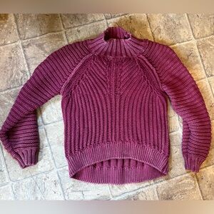 Mystree Women's Plum Knit Turtleneck Sweater